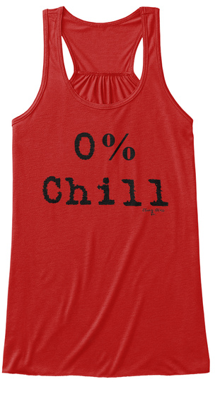 0% Chill Red Women's Tank Top Front