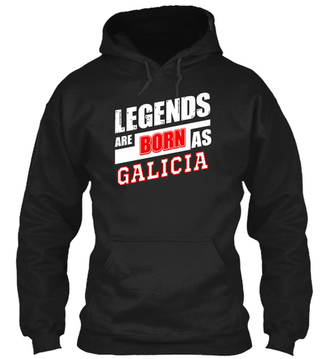 Galicia Family Name Shirt Black Kaos Front