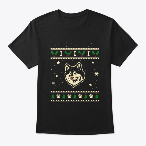 Christmas Finnish Lapphund Gift Black T-Shirt Front