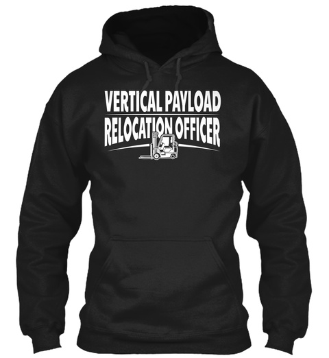 Vertical Payload Relocation Officer  Black T-Shirt Front