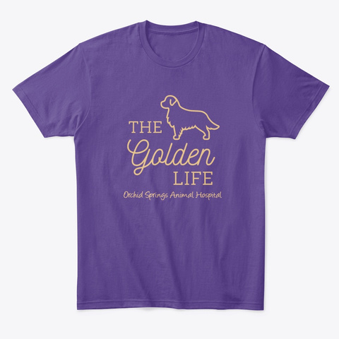 The Golden Life Purple T-Shirt Front