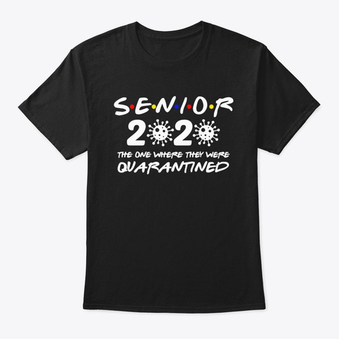 Seniors 2020 Black T-Shirt Front