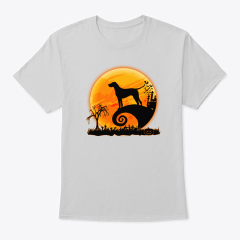 German Shorthaired Pointer And Moon Hal Light Steel T-Shirt Front