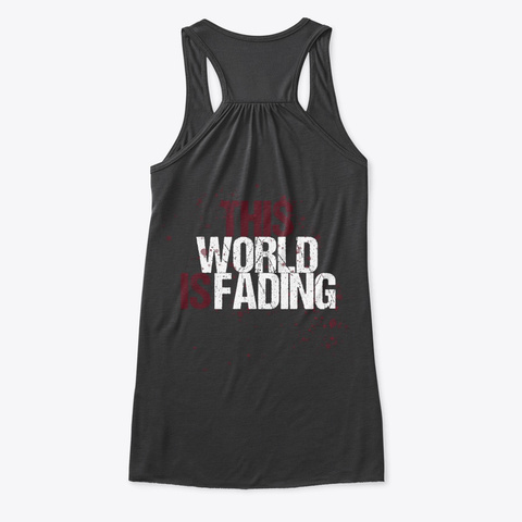 World Fading Tank Dark Grey Heather T-Shirt Back