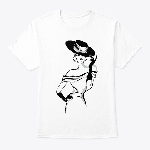 Classy Lady White T-Shirt Front