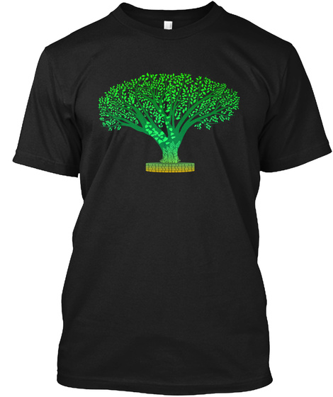 Tree For Earth Day T Shirt Black T-Shirt Front