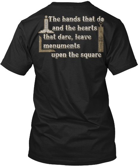 Monuments Upon The Square  Black T-Shirt Back
