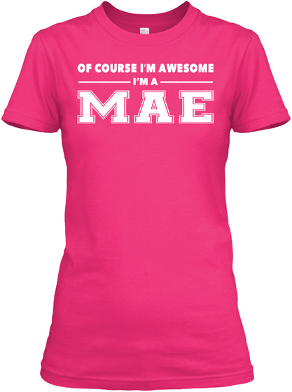Of Course Mae Awesome Heliconia T-Shirt Front