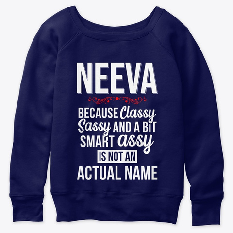 Neeva Classy, Sassy And A Bit Smart  Navy  T-Shirt Front