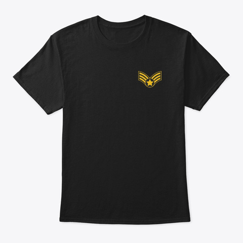 Air Force Super Hero  Black T-Shirt Front