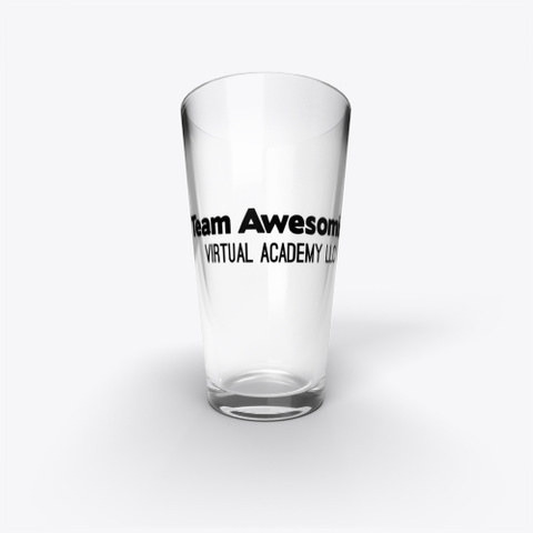 Team Awesomism Virtual Academy Glass Cup Standard T-Shirt Front
