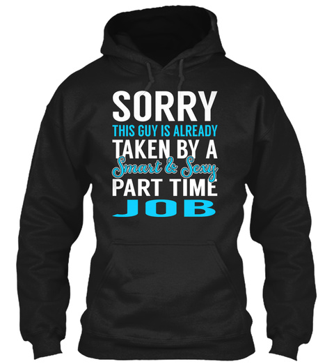 Part Time Job Black T-Shirt Front