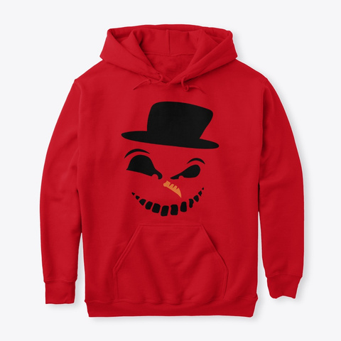 Scary Face Snowman Hoodie