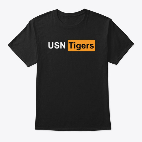 Tiger Logo Black T-Shirt Front