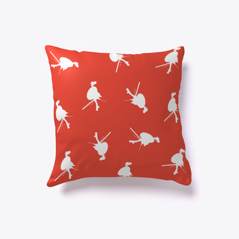 Voyager Cushion Pillow White Red Maglietta Back