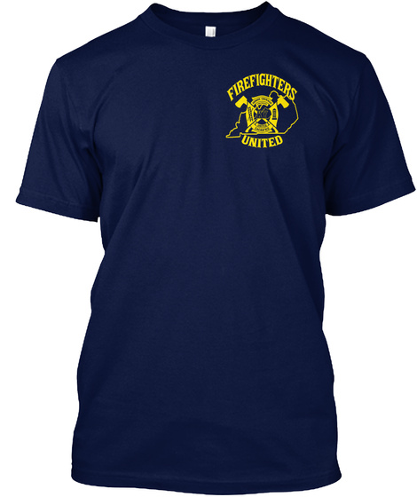 Firefighters United Navy T-Shirt Front