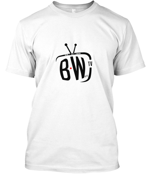 B.W Tv White T-Shirt Front