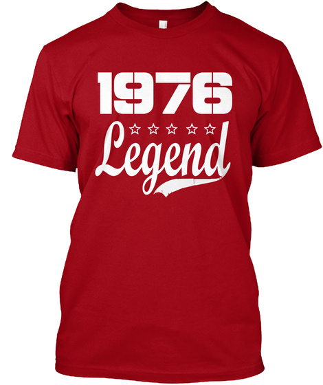 1976 Legend Deep Red T-Shirt Front