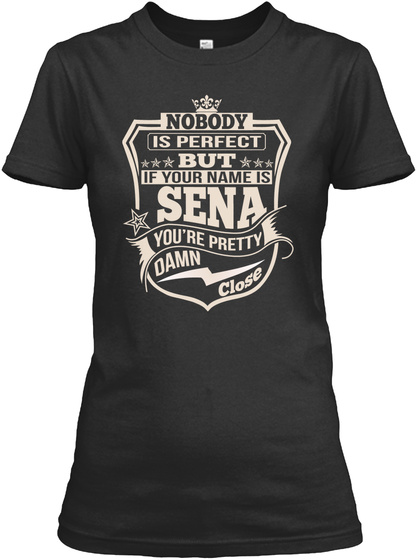 Nobody Perfect Sena Thing Shirts Black Maglietta Front