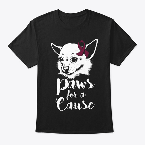Paws For A Cause Sepsis Awareness Fight Black Camiseta Front