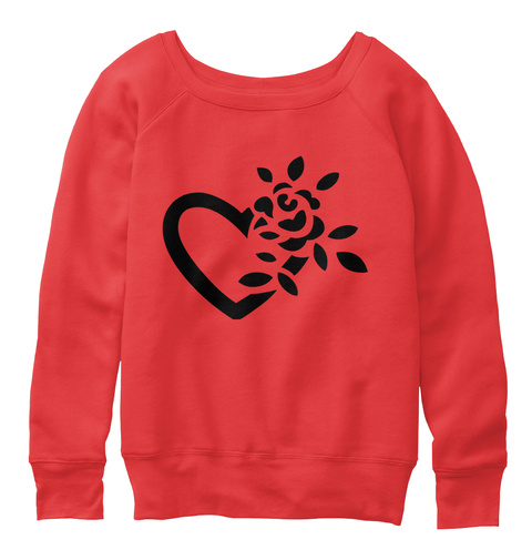Valentines Day Heart Sweater For Women Red T-Shirt Front