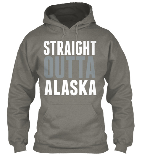 Straight Outta Alaska Charcoal T-Shirt Front