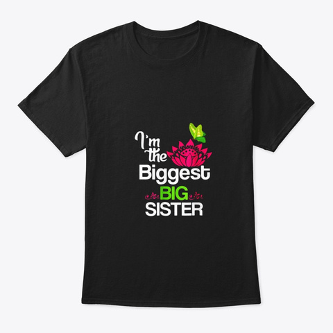 Cute Butterfly Siblings Tee Gift Im The Black T-Shirt Front