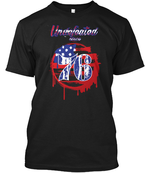 Undefeated 76 Black T-Shirt Front
