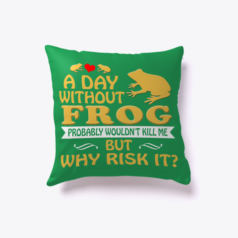 Frog Pillow Lover Green Kaos Front