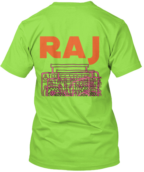 Raj Lime T-Shirt Back