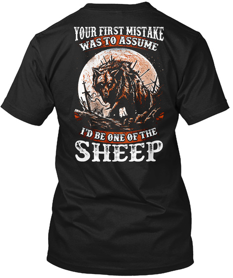 Viking   Sheep Black T-Shirt Back