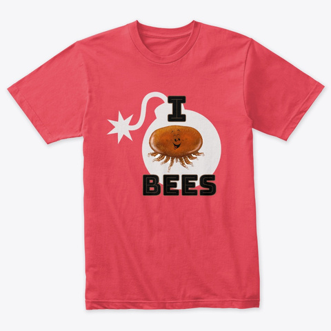 Mite Bomb Beekeeping Podcast T Shirt Vintage Red T-Shirt Front