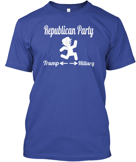 Republican Party Trump Hillary Deep Royal T-Shirt Front