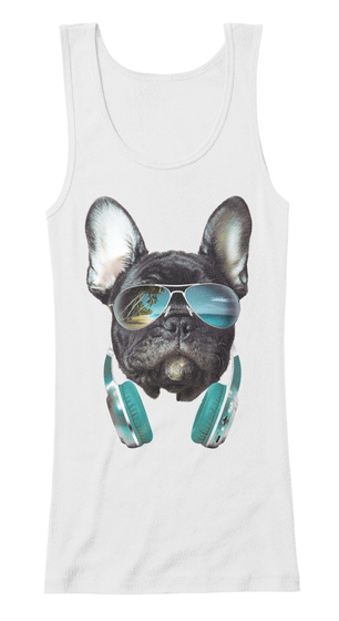Tropical Summer Tank Tops White T-Shirt Front