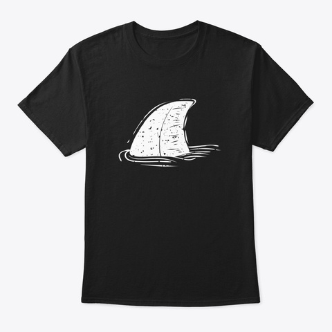 Awesome Shark Black T-Shirt Front