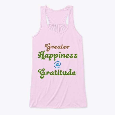 Gratitude (Typography) Soft Pink T-Shirt Front