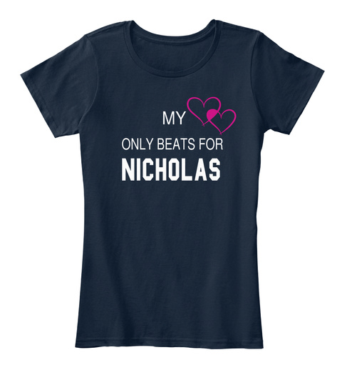My Only Beats For Nicholas New Navy T-Shirt Front
