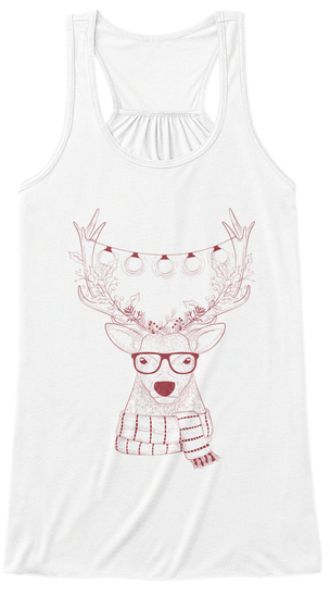 Ugly Christmas Tank Top White T-Shirt Front