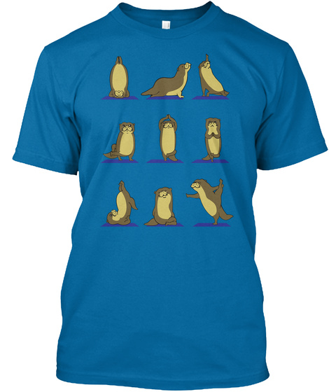 Otter Yoga Sapphire T-Shirt Front