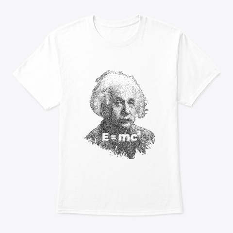Einstein White T-Shirt Front