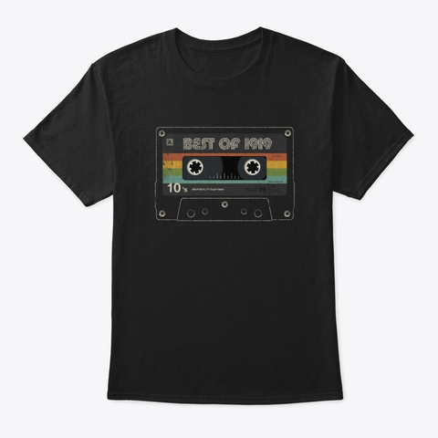 Best Of 1919 Tape 101 Years Old Birthday Black T-Shirt Front