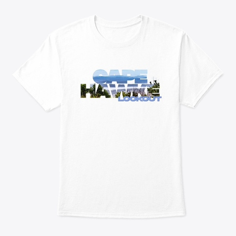 Cape Hawke Lookout Tuncurry Fmn White T-Shirt Front