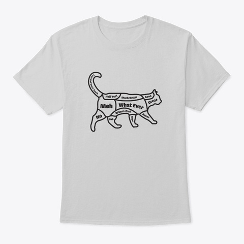 Code021   Parts Can Touch Of Cats Light Steel T-Shirt Front
