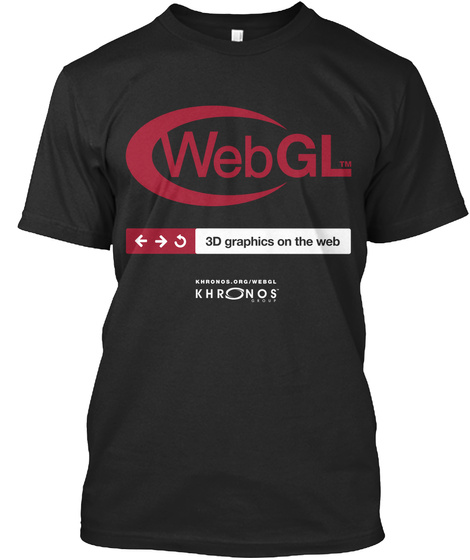 Webgl 3d Graphics On The Web Khronos.Org/Webgl Khronos Group Black T-Shirt Front
