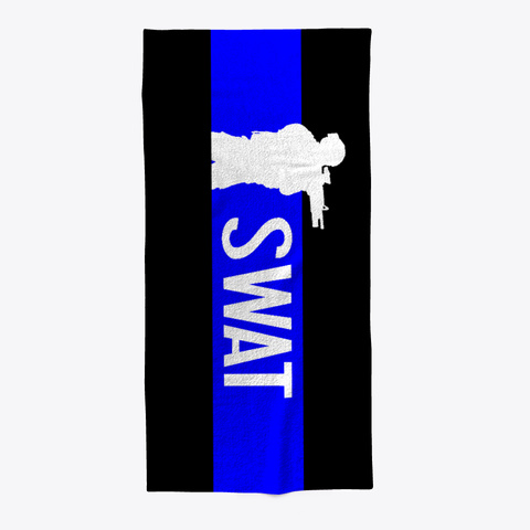 Swat Officer The Thin Blue Line Standard áo T-Shirt Front