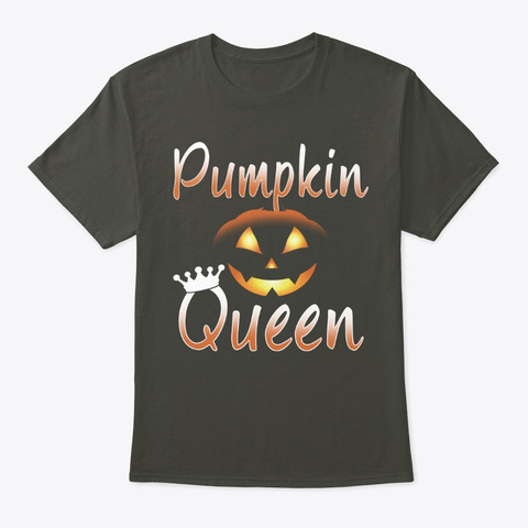 Funny Halloween Pumpkin Queen Smoke Gray T-Shirt Front