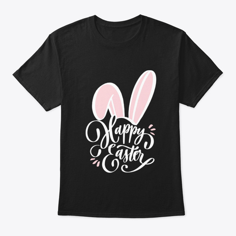 Happy Easter Shirt For Men Women Kids Bo Black T-Shirt Front