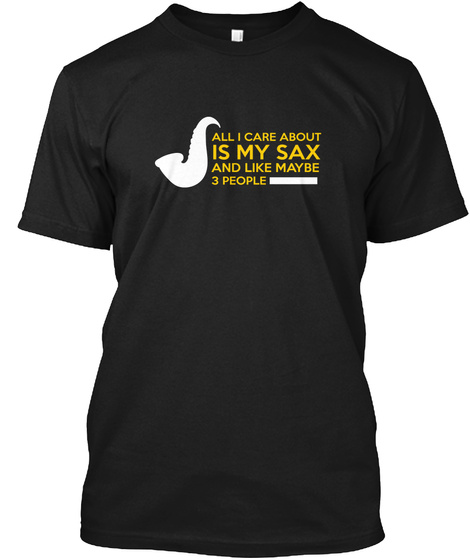Sax T Shirt Black T-Shirt Front