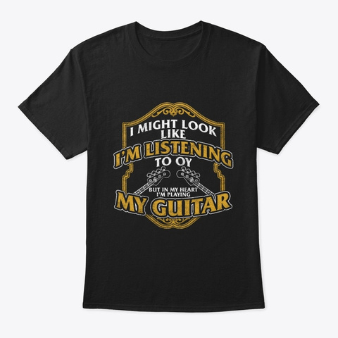 Guitarist Shirt I Might Look Like I'm Black T-Shirt Front