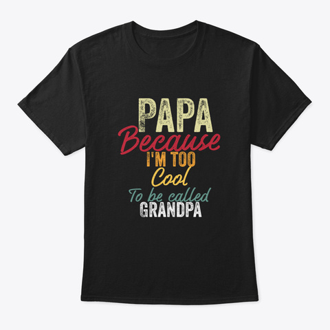 Papa 8 E330 Black T-Shirt Front